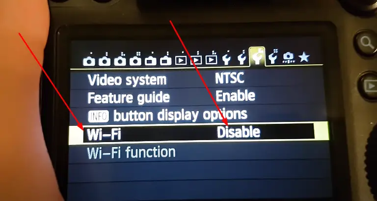 Go to The wifi Option You Can See wifi is Disable