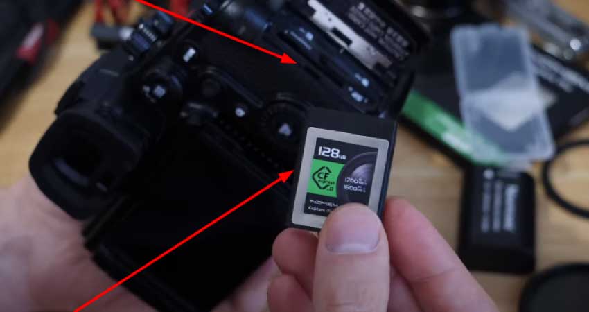insert a memory card into the camera