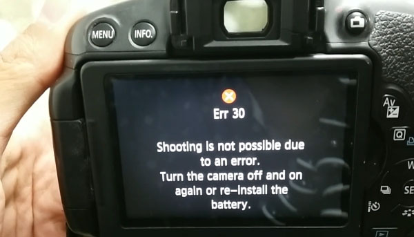 How to Fix a Canon Camera ERROR E30